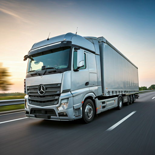 logistics truck on highway